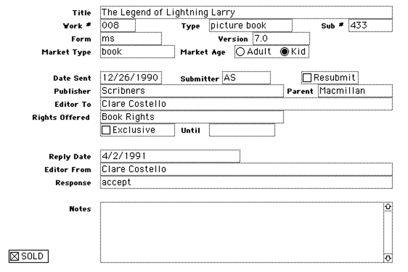 Submissions Database